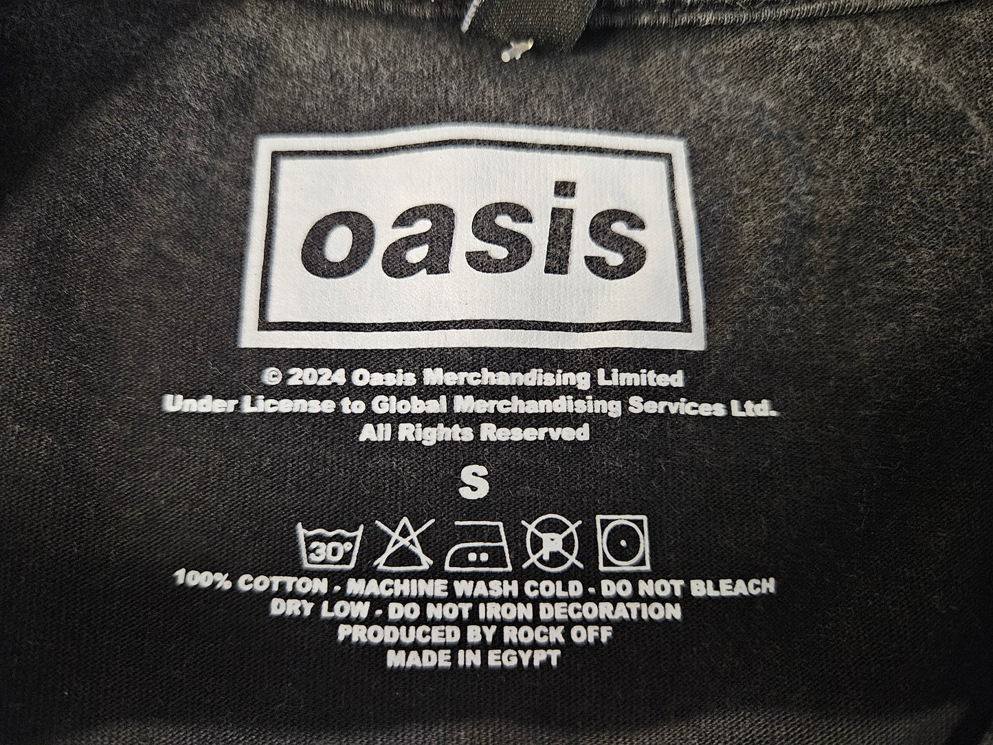 Oasis: Deconstructed Logo Acid Wash Tee