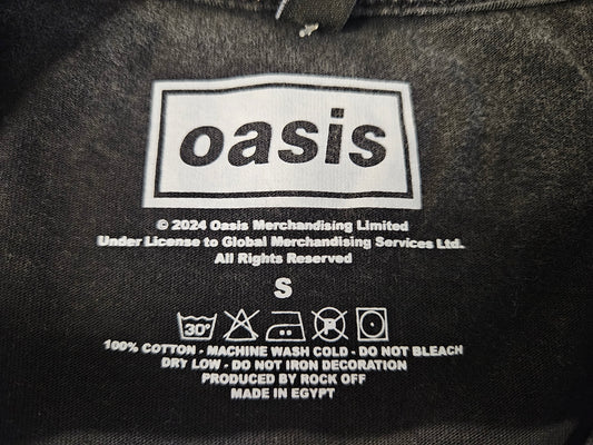 Oasis: Deconstructed Logo Acid Wash Tee