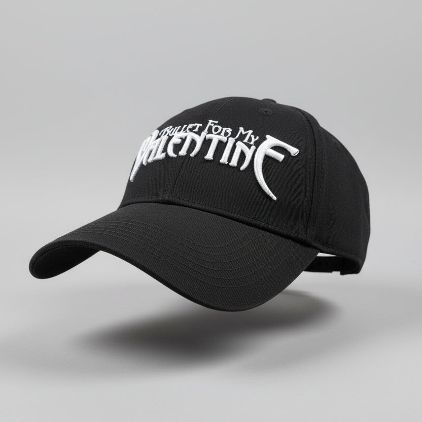 Black Bullet for my Valentine cap with white text on a gray background