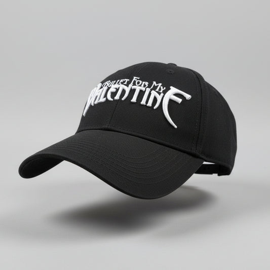 Black Bullet for my Valentine cap with white text on a gray background