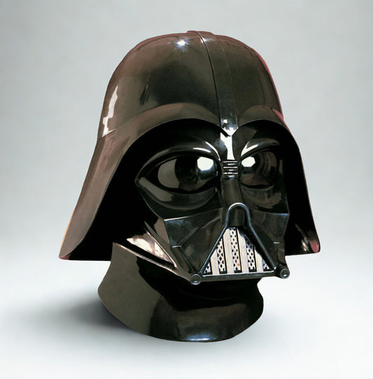 Darth Vader helmet on a white background