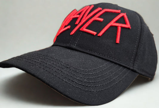Black baseball cap with red Slayer logo
